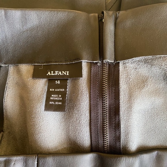 Alfani Faux-Leather Pencil Skirt - Picture 5 of 8